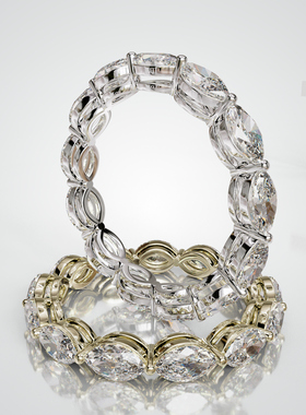 壹钻18K金马眼石满圈镶戒轻奢小众设计感婚戒可定制百搭食指戒