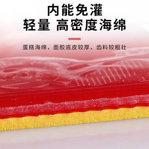 友谊729普及套装蓝绿色对套乒乓球胶皮球拍内能GS弧圈反胶套胶 - 图0