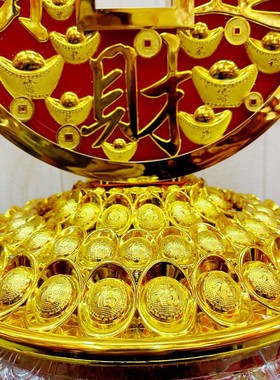 新年装饰发光橱窗柜台旺财摆件