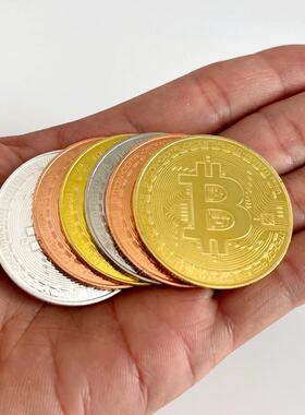 纯金色加厚比特币Bitcoin纪念章