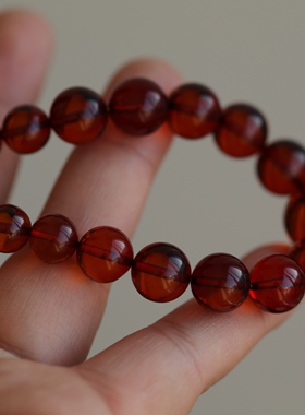 高端定制简约大气天然血珀塔链难得的料子超美净水料醉人的红惊艳