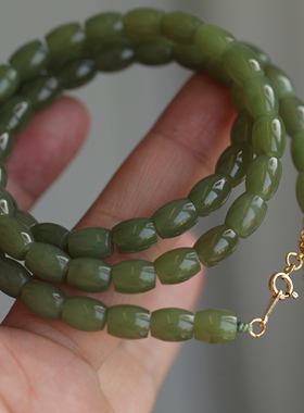 高端定制天然和田玉小米珠套装精美无杂裂清新怡人63