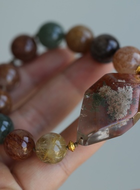 高端定制天然幽灵奇境随形手牌超美的晶体绿幽灵白幽灵红幽灵孤品