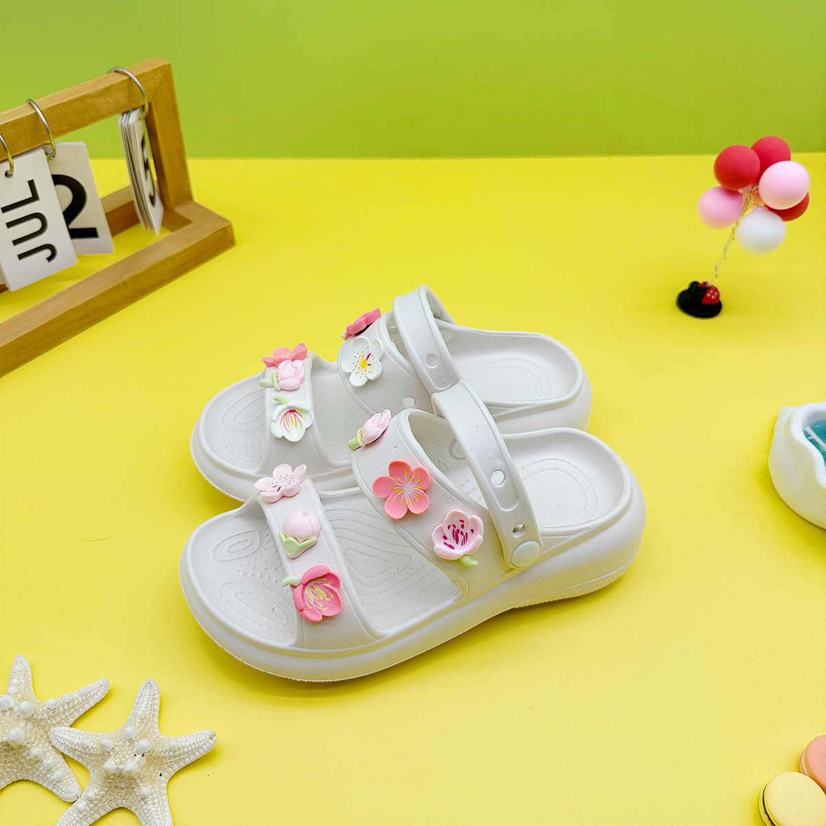 新款卡通樱花eva亲子鞋夏季百搭男童女童时尚凉鞋厚底防滑拖鞋,淘宝优惠券,粉丝福利购,淘宝优惠卷