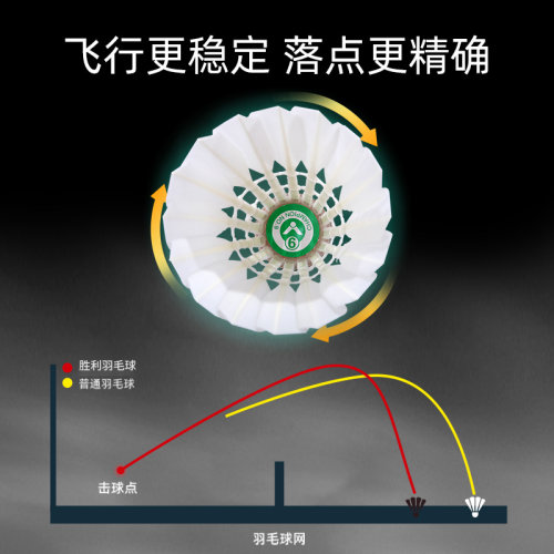 VICTOR威克多胜利金黄系列专业官方比赛羽毛球鹅毛耐用打正品大师 - 图2