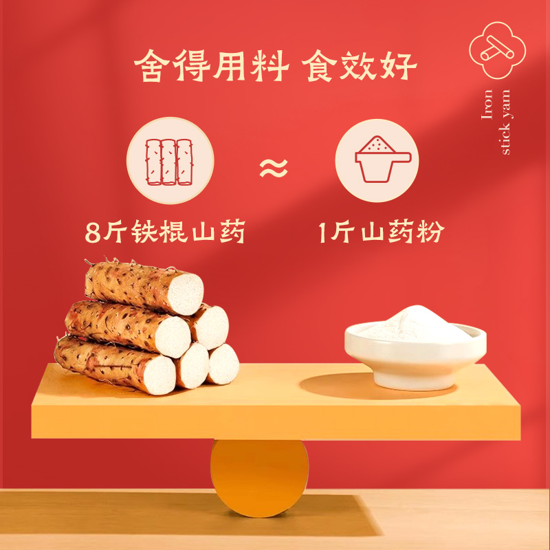 旗黄铁棍山药粉营养早餐河南焦作垆土怀山药猴头菇益生菌代餐300g