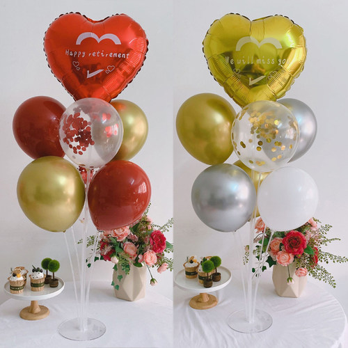 we will miss you同事领导干部离职欢送会仪式派对发光桌飘气球 - 图0