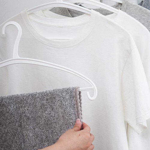 出口日本优雅弧形无痕晾衣架防肩角衣挂塑料挂衣架衣服架子晒衣撑 - 图2