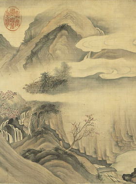 唐寅秋声赋图传统山水画
