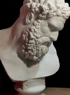 大力神头像复古罗马艺术石膏像雕塑美术素描教具桌面装饰摆件礼物