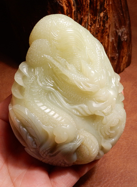 方言苏杰大师蓝玉黄口双色把件