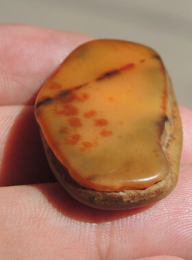 市场3000元亏本价320元名品玉温凉玉画面玉鸡油黄玉籽料原石玩料R