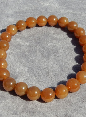 精品方言和田玉珍藏新疆细腻油润且末料糖玉卡8mm圆珠手串手链A5