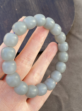 青海老料肉底烟紫色12mm老型手链