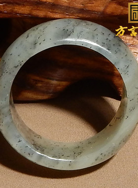 方言男女和田玉青花戒指