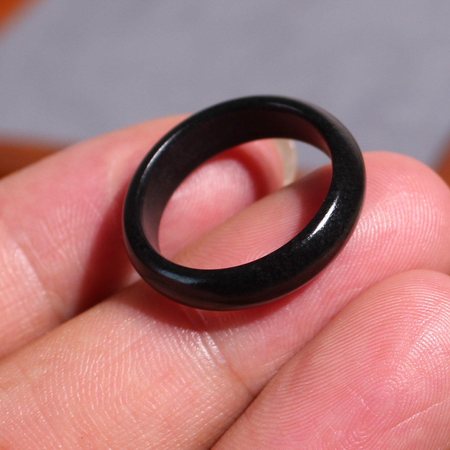 Yuxi Jewelry Hetian Jade Seed Material 18mm Ring Ring