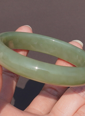 方言和田玉高脂高糯青黄口料手镯