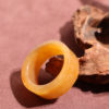Jade Jubilee Jewelry Promotion Hotan Jade Xinjiang Oily Waxy High Fat Brown Sugar Jade Ring 18mm Ring Ring A9