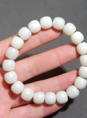 方言和田玉佩戴级新疆且末县细腻高油糯米达料卡10mm老型珠手链R2