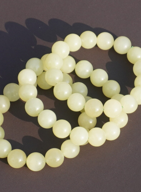 方言和田玉新疆若羌山料黄玉手串