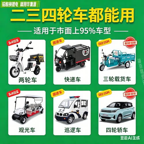 华集源锂电池60V-72V电动车磷酸铁锂电摩二三四轮电瓶车智能保护 - 图3