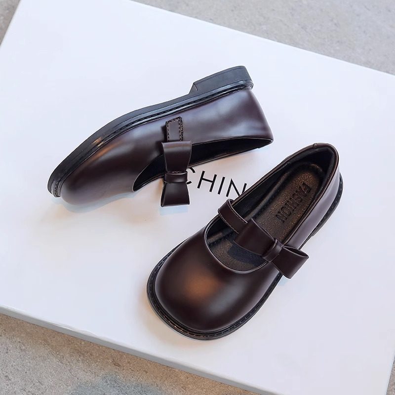 真皮女童公主鞋小皮鞋2025春季儿童单鞋女宝宝软底豆豆鞋黑色鞋子,淘宝优惠券,粉丝福利购,淘宝优惠卷