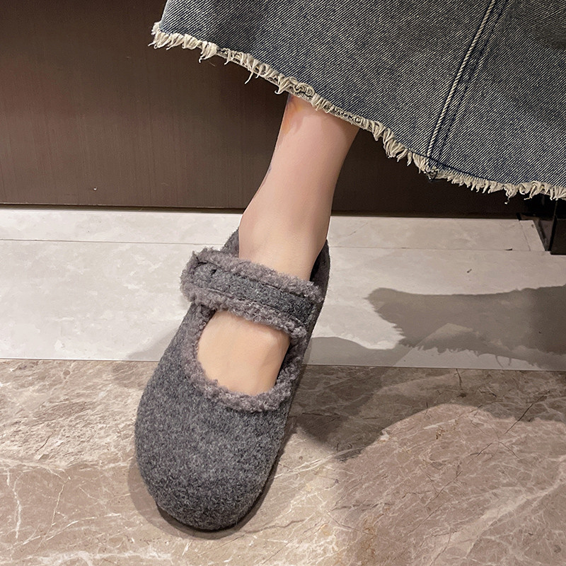 大码玛丽珍鞋41到43冬毛毛鞋女外穿2025新款加绒单鞋保暖勃肯棉鞋,淘宝优惠券,粉丝福利购,淘宝优惠卷