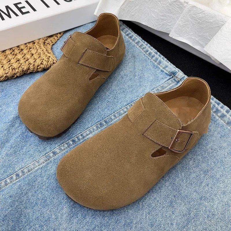 大码女鞋41到43加绒勃肯鞋软底一脚蹬豆豆鞋毛毛鞋复古全包博肯鞋,淘宝优惠券,粉丝福利购,淘宝优惠卷