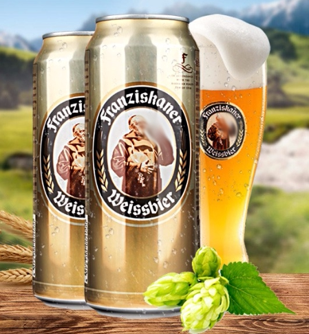 德国教士啤酒小麦啤酒 范佳乐/教士小麦白啤酒 500ml*24听整箱 - 图2