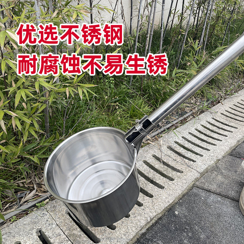 不锈钢长柄水瓢加厚瓜当加长农用粪瓢水化粪池淋菜勺不锈钢长舀子,淘宝优惠券,粉丝福利购,淘宝优惠卷