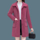 New winter style plus velvet and thickened mink velvet coat for mothers, fashionable and versatile mid-length woolen coat for women
