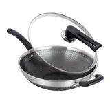 Лексиэле жарить Wok 316 из нержавеющей стали -фарфетка -плита -Fry Coffin, без липкой газовой плиты Universal Home Pot