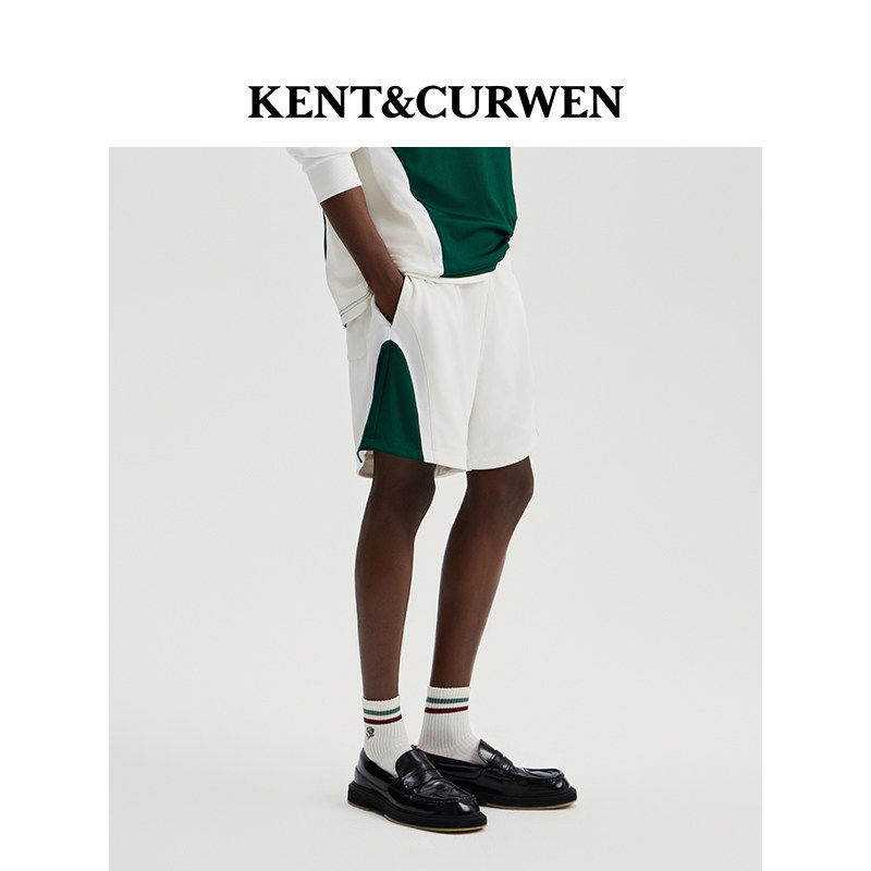 KENT&CURWEN/肯迪文2025夏季新品男士三狮硅胶印花休闲运动短裤,淘宝优惠券,粉丝福利购,淘宝优惠卷