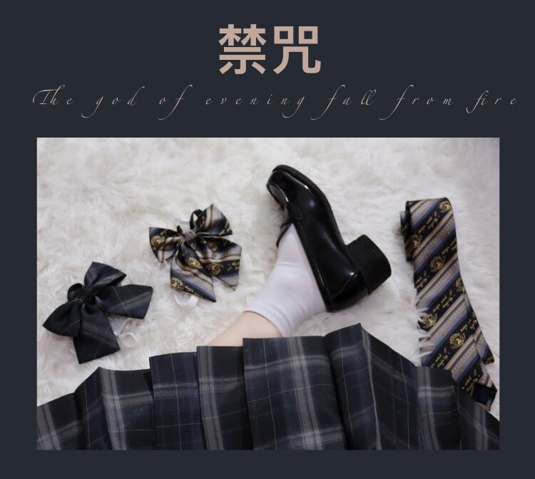 茶宁JK-新工艺-禁咒现货掉落黑色格子正统原创jk制服裙学生百褶裙 - 图1