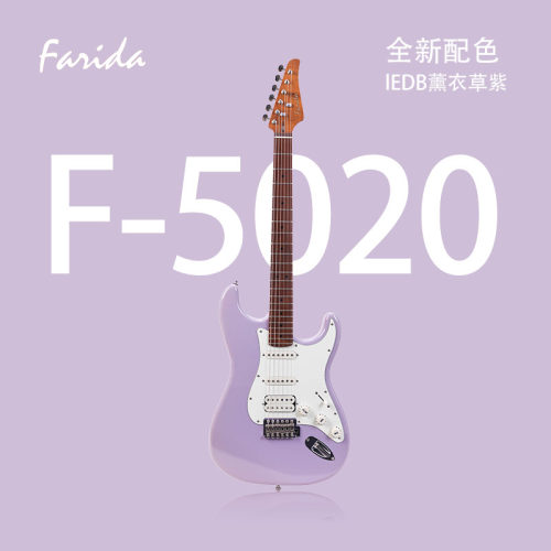 法丽达 Farida F5020 MWH金属白初学入门级型电吉他-图1