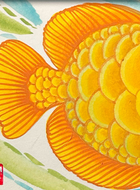 纯手绘国风水墨招财金龙鱼摆台摆件可挂可摆