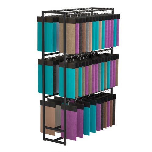 布料样品展示架双面皮革面料样板陈列架子家纺店展架样布吊卡货架 - 图3