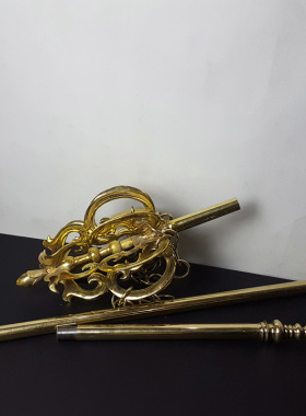 定做黄铜禅杖摆饰