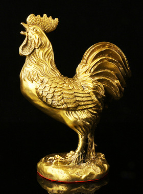 铜鸡报晓铜鸡厂家铜制公鸡家居摆件防桃花铜公鸡摆件厂家直销