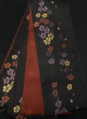 中古正绢西阵织日式和服半幅带浴衣带手工腰带绣花