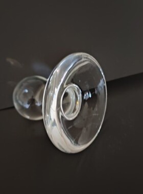水晶磨砂抛光平底透明平底手动颜料研磨器矿石颜料研磨棒75mm直径