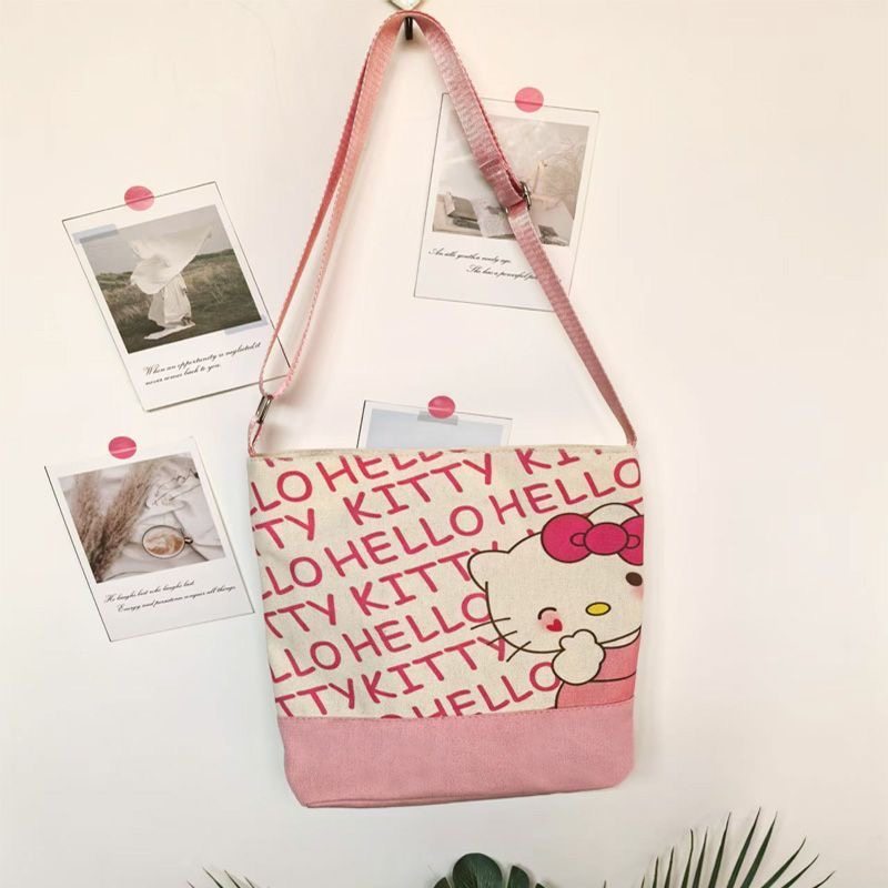 帆布包可爱卡通新款原创单肩包女外出加厚手提包大容量水桶斜挎包,淘宝优惠券,粉丝福利购,淘宝优惠卷