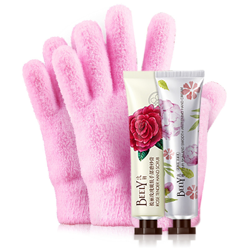 beely玫瑰凝胶嫩白手膜滋润手套 beely手膜