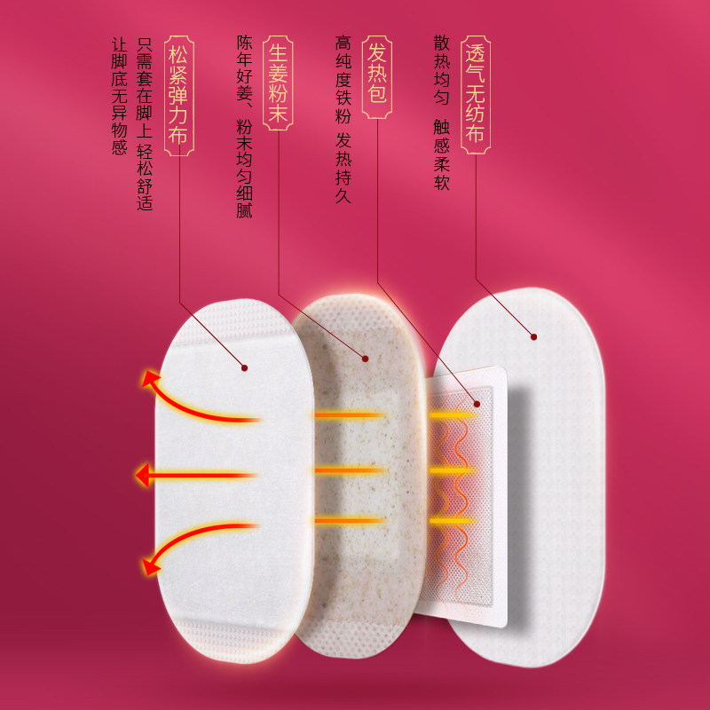 彼丽10对脚底宝宝贴脚热敷暖足贴 beely足贴