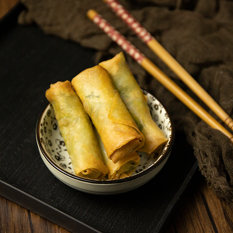 恒春荠菜鲜肉春卷下午茶点心油炸食品酒店小吃速冻半成品速食整箱 - 图2