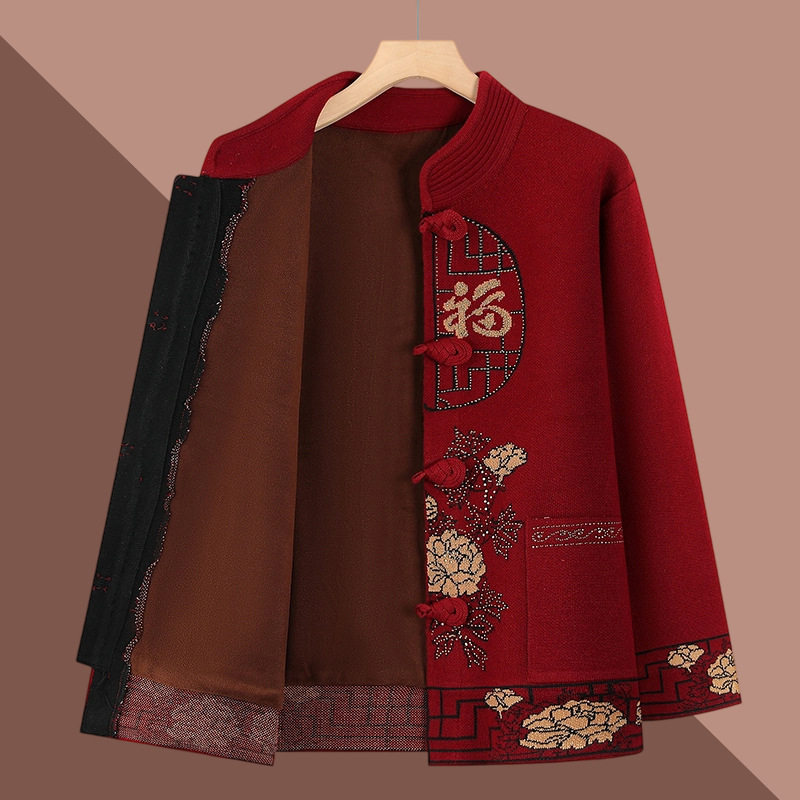 源头工厂老年妈妈外套奶奶毛衣女加绒针织开衫老太太老人秋冬衣服,淘宝优惠券,粉丝福利购,淘宝优惠卷