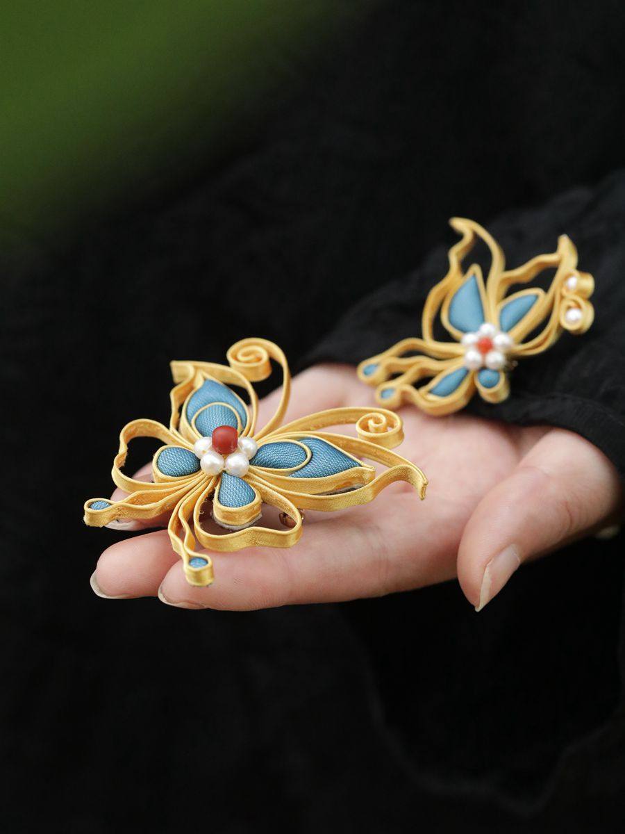 胸针设计感小众盘扣蝴蝶旗袍压襟挂饰新中式古风汉服配饰,淘宝优惠券,粉丝福利购,淘宝优惠卷