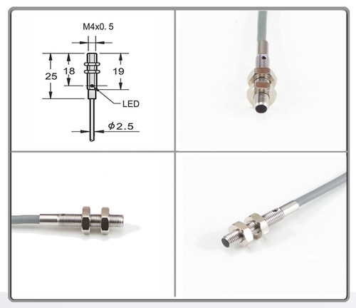 M4 M5感距1.5mm电感式 接近开关传感器感应金属直流三线NPN常开 - 图0