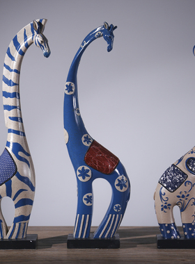 摆件居家现代简约象马树脂工艺