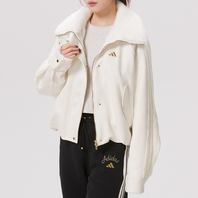正品ADIDAS阿迪达斯加绒毛领防风保暖短款女款休闲夹克外套KH2661,淘宝优惠券,粉丝福利购,淘宝优惠卷